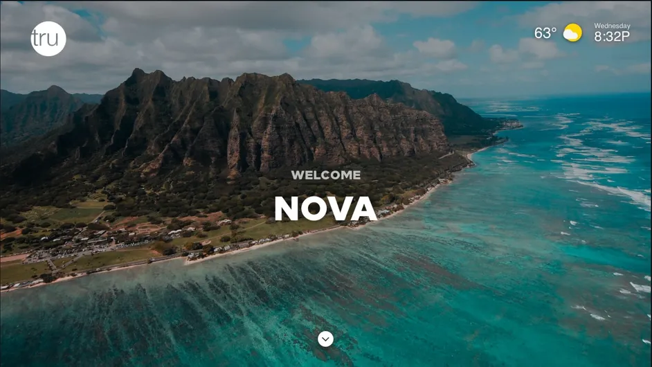 Welcome screen