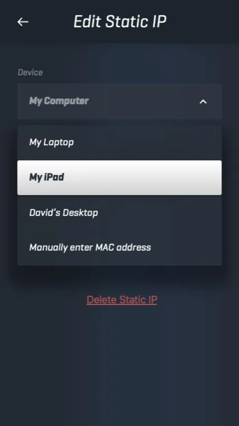 Linksys Venom app screen 2