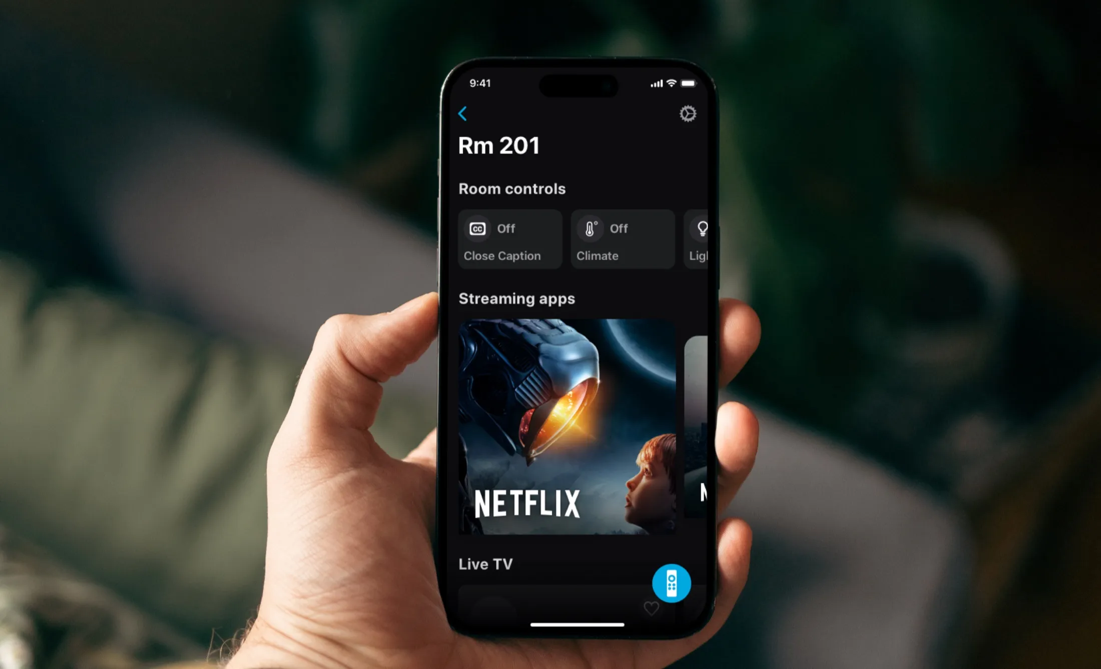 Room Controls app, hero