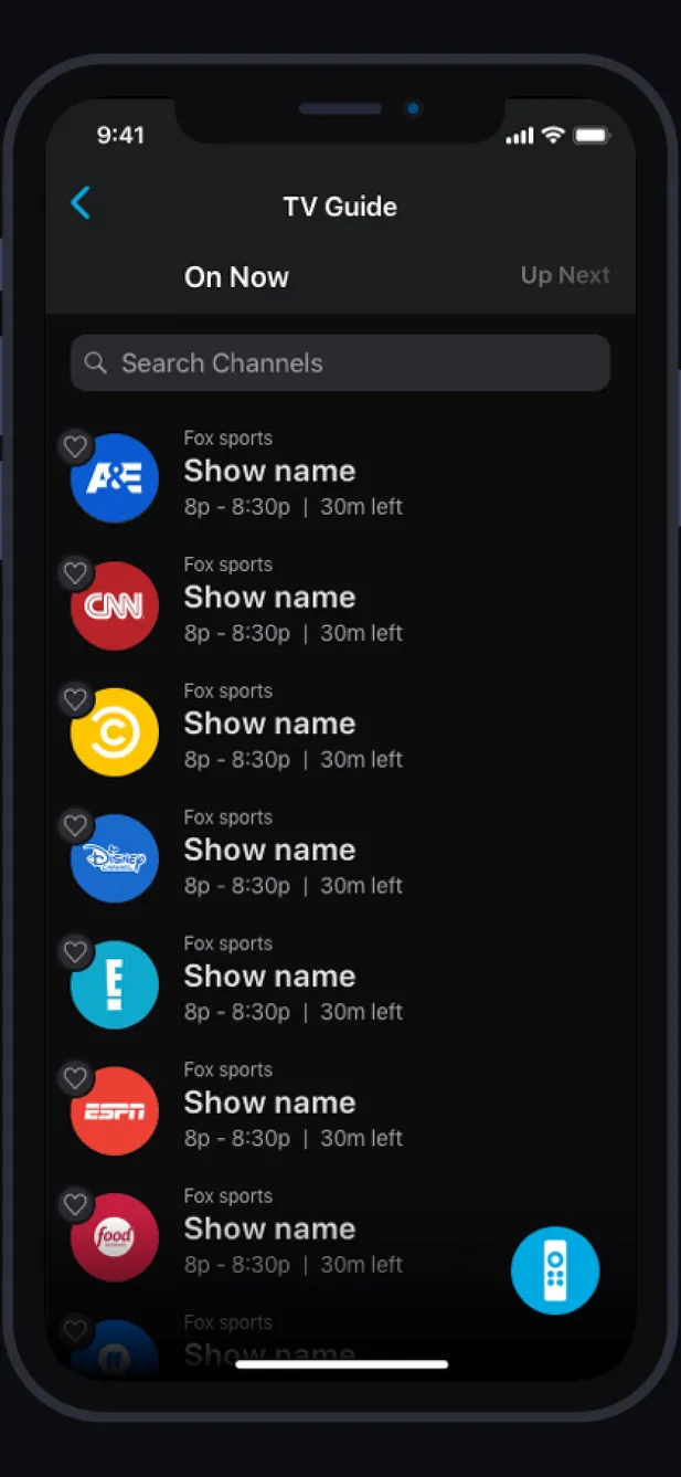 Room Controls app screen 2