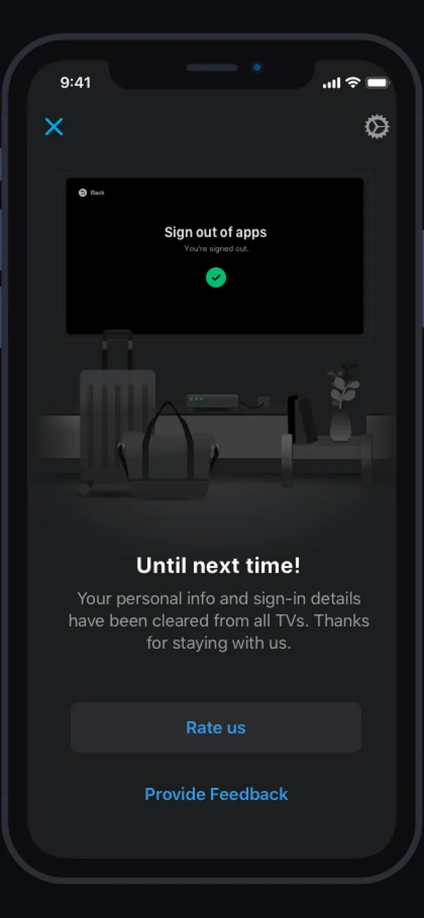 Room Controls app screen 3